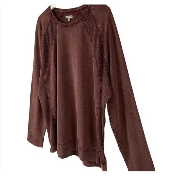 CALVIN KLEIN Knit Long Sleeve Shirt Elbow Patches Distressed Acid Wash Biker XXL - Picture 3 of 8